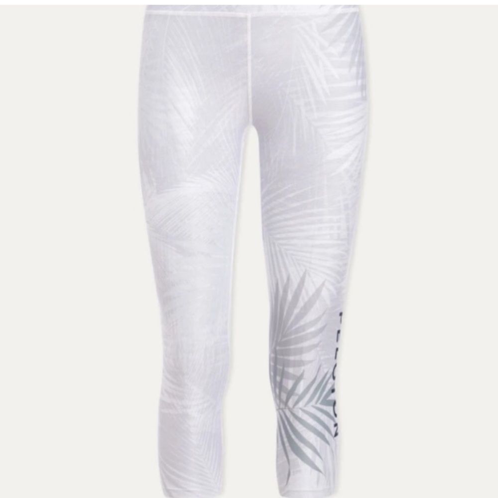 Peloton X WITH Silver Palms Capri Legging Small